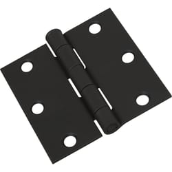 National Hardware 3 in. L Black Door Hinge 1 pk