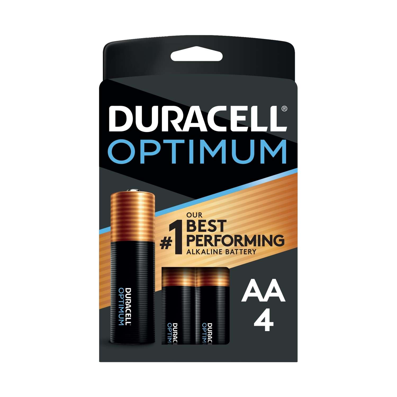 Duracell Optimum AA Alkaline Batteries 4 pk Carded Ace Hardware