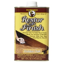 Howard  Restor-A-Finish  Semi-Transparent  Golden Oak  Oil-Based  Wood Restorer  1 pt. 