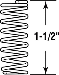 Prime-Line 1-1/2 in. L X 5/8 in. D Compression Spring 2 pk