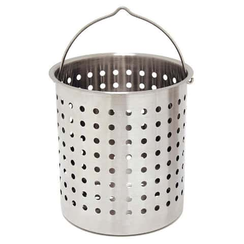 Pot Strainer Basket 36QT Heavy Commercial Stainless Steel Duty Outdoor  Stockpot