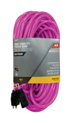 Ace Outdoor 80 ft. L Neon Pink Extension Cord 12/3 SJTW