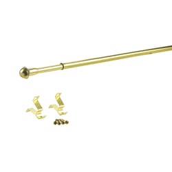 Kenney Brass Brass Curtain Rod 28 in. L X 48 in. L