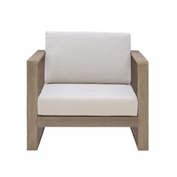 Linon Home Decor Belday Brown Wood Frame Modern Armchair Beige