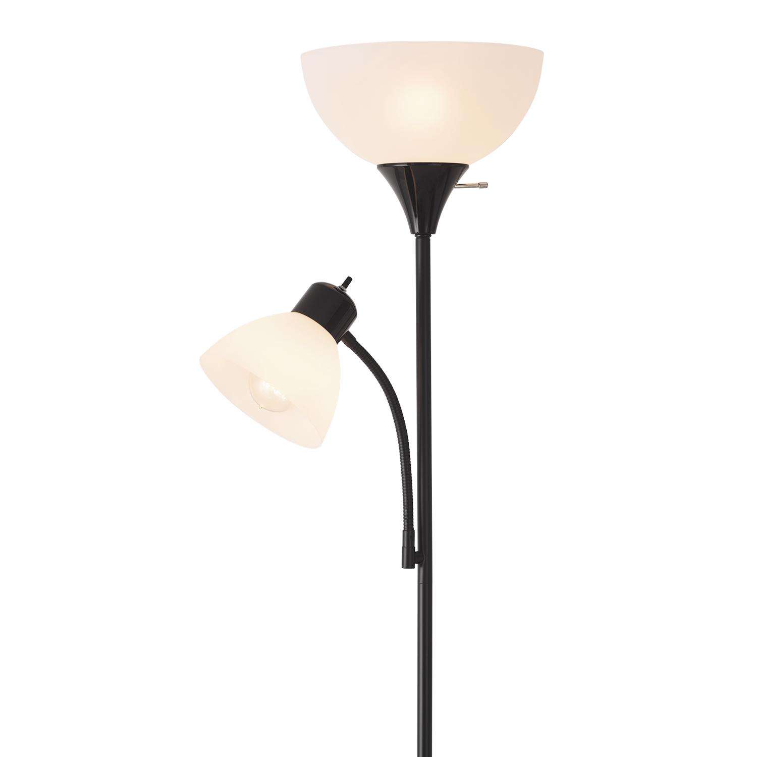 Globe Electric Delilah 72 in. Matte Black/White Floor Lamp Ace Hardware