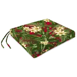 Jordan Manufacturing Multicolored Floral Polyester Seat Pad 17 in. W X 19 in. L