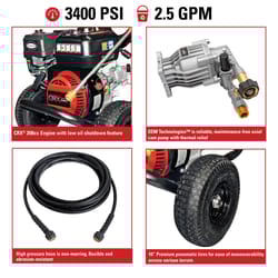 Simpson Clean Machine CRX 3400 psi Gas 2.5 gpm Pressure Washer