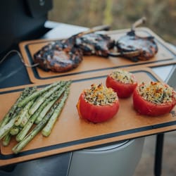 Weber Cutting Board with Catch Bin