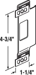 Prime-Line 4.75 in. H X 1.25 in. L Brass-Plated Steel Door Strike