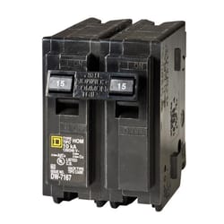 Square D HomeLine 15 amps Surge 2-Pole Circuit Breaker