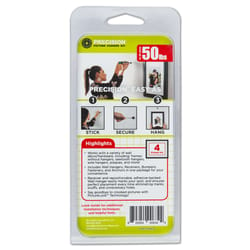 Precision Black Round Picture Hanging Set 50 lb 4 pk