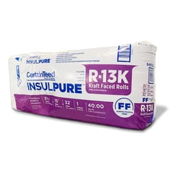 Certainteed 15 in. W X 32 linear ft L X 3.5 in. R-13 Kraft Faced Fiberglass Insulation Roll 40 sq ft