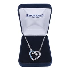 Montana Silversmiths Women's Follow Your Heart Arrow Blue/Silver Necklace Brass Water Resistant