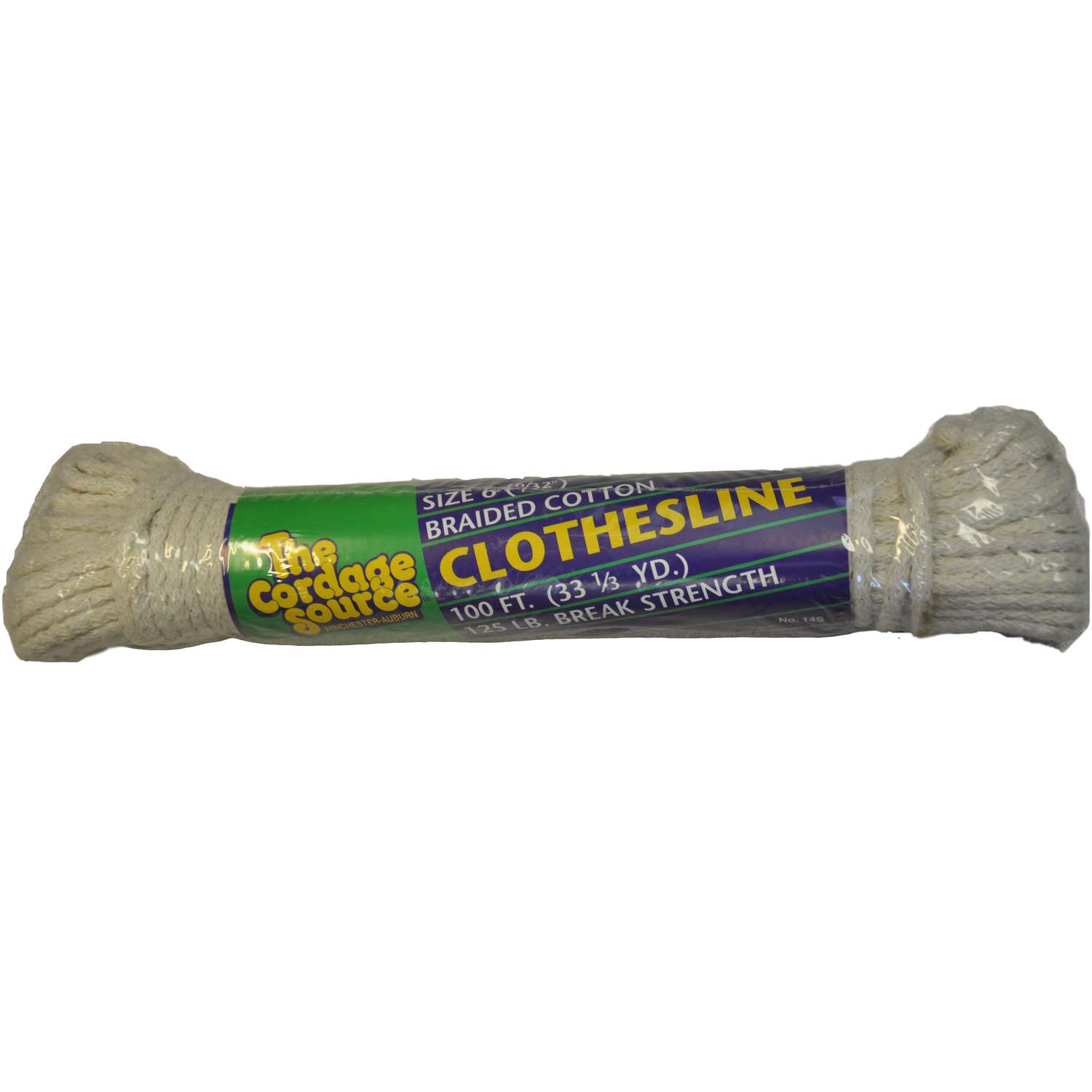 The Cordage Source 3/16 in. D X 100 ft. L White Braided Cotton