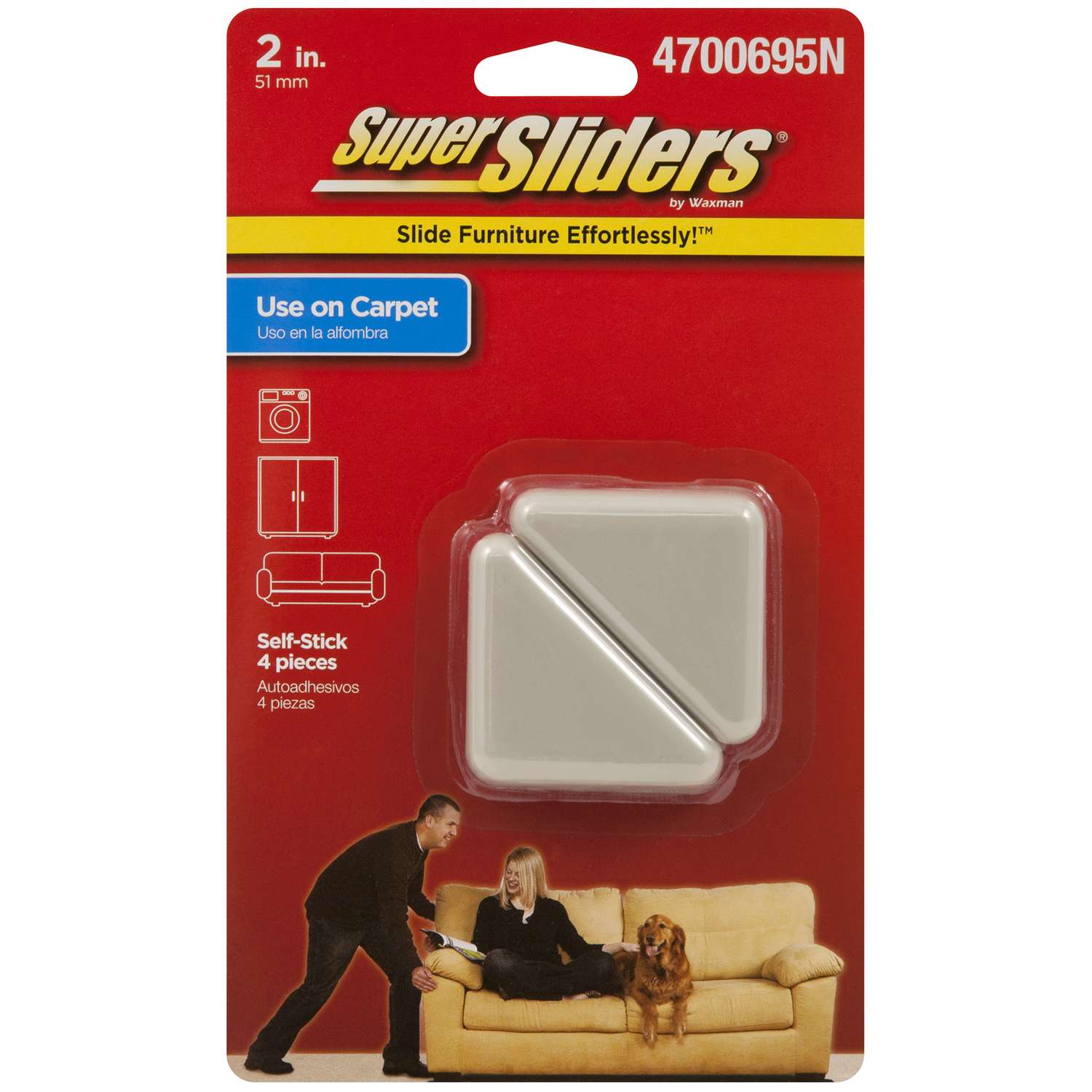 SuperSliders Beige 1 in. Adhesive Plastic Chair Glide 4 pk Ace Hardware