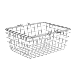 Spectrum 8.75 in. L X 11 in. W X 4.8 in. H Silver Wire Basket