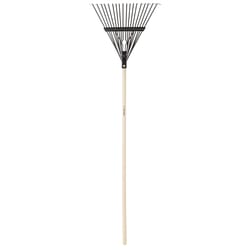 Truper 59 in. 18 Tine Steel Rake Wood Handle