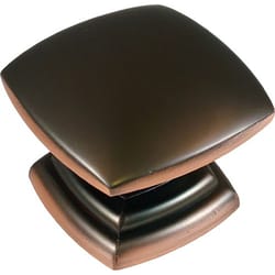 Hickory Hardware Modern Square Cabinet Knob 1-1/2 in. D 1-3/16 in. Oil Rubbed Bronze 1 pk