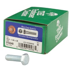 HILLMAN M10-1.50 mm D X 35 mm L Heat Treated Steel Hex Head Cap Screw 40 pk