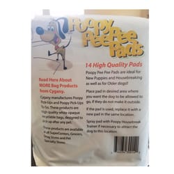 Poopy Products Poopy Pee Pee Extra Large Cotton/Plastic Pee Pads White 1 in. H X 23 in. W X 23 in. D