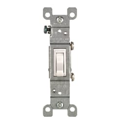 Leviton CO/ALR 15 amps Single Pole Toggle AC Quiet Switch White 1 pk