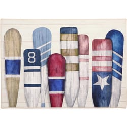 Olivia's Home 22 in. W X 32 in. L Multi-Color Sculling Oars Polyester Accent Rug