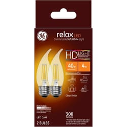 GE Relax CAM E26 (Medium) LED Bulb Soft White 40 Watt Equivalence 2 pk