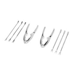 Nantucket Seafood Silver Stainless Steel Seafood Tool Set