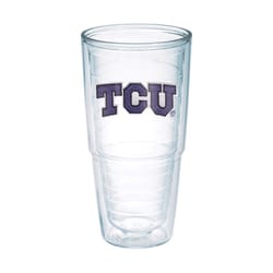 Tervis Collegiate 24 oz TCU Horned Frogs Clear BPA Free Tumbler