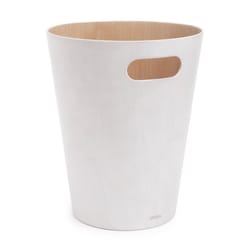 Umbra 2 gal White Wood Trash Can