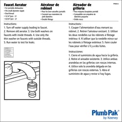 Plumb Pak Chrome Plated Faucet Aerator