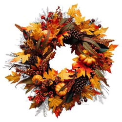 Celebrations 24 in. Unlit Fall Wreath