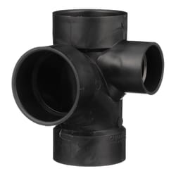 Charlotte Pipe 3 in. Hub X 3 in. D Hub ABS Sanitary Tee