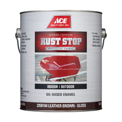 Ace Rust Stop Indoor/Outdoor Gloss Leather Brown Oil-Based Enamel Rust Prevention Paint 1 gal