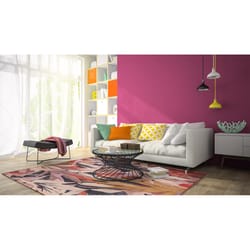 Linon Home Decor 7 ft. W X 9 ft. L Orange Styer Polyester Accent Rug