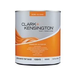 Clark+Kensington Semi-Gloss Tint Base Ultra White Base Premium Paint Exterior 1 qt