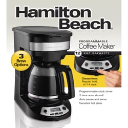 Hamilton Beach 12 cups Black/Silver Coffee Maker