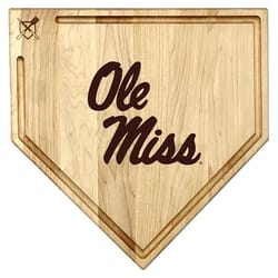 Baseball BBQ 17 in. L X 17 in. W X 1 in. Maple NCAA Ole Miss Cutting Board