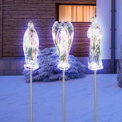 Alpine LED St. Francis/Mary/Angel 34 in. Pathway Decor