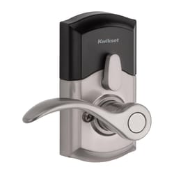 Kwikset SmartKey Satin Nickel Metal Electronic Touch Pad Entry Lever