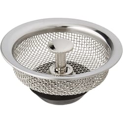 PlumbCraft 3-1/2 in. D Stainless Steel Strainer Basket Silver