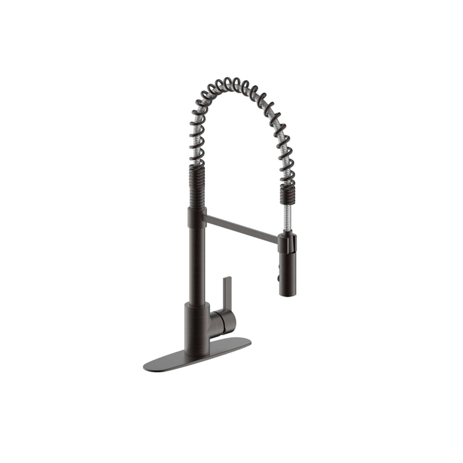 Ultra Faucets Euro One Handle Oil Rubbed Bronze PullDown Kitchen Faucet Ace Hardware