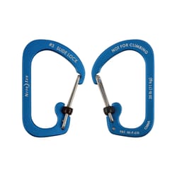 Nite Ize SlideLock Aluminum Blue Carabiner Key Chain