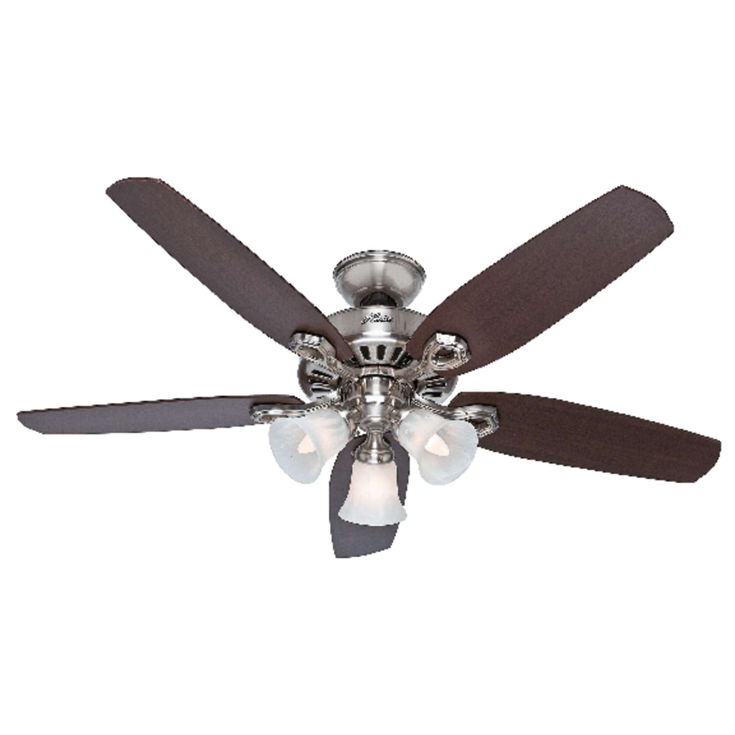 Hunter Fan Builder Plus 52 in. Brushed Nickel Indoor ...