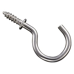 National Hardware Nickel Plated Silver Steel 1 in. L Cup Hook 13 lb 30 pk