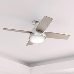 Hunter Dempsey 44 in. Brushed Nickel Silver LED Indoor Ceiling Fan
