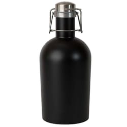 Mad Man 64 oz Black Stainless Steel Beer Growler