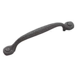 Hickory Hardware Refined Rustic Rustic Bar Cabinet Pull 5-1/6 in. Iron Black Black 1 pk