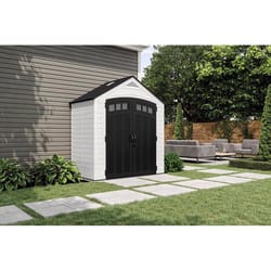 Suncast Vista 7 ft. x 4 ft. Resin Standard Modern Storage Shed with Floor Kit