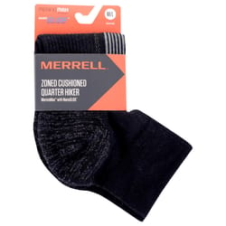 Merrell Unisex Zoned Quarter Hiker M/L Socks Black